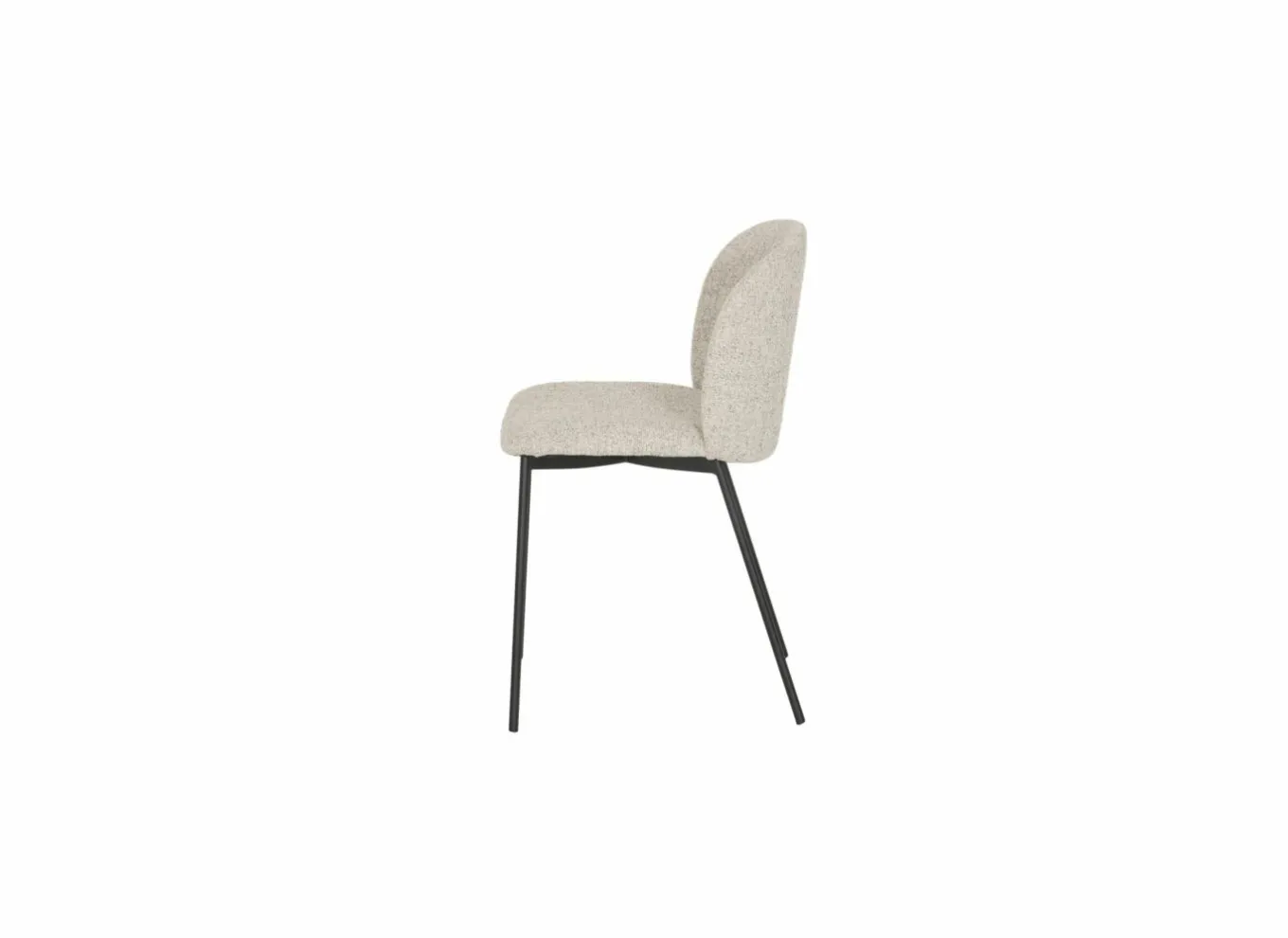 Eetkamerstoelen|Stoel Stone 48x52x81cm - stof - beige