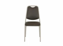 Perfecta Eetkamerstoelen|Stoel Sunny 44x54x89cm - lederlook - donker taupe