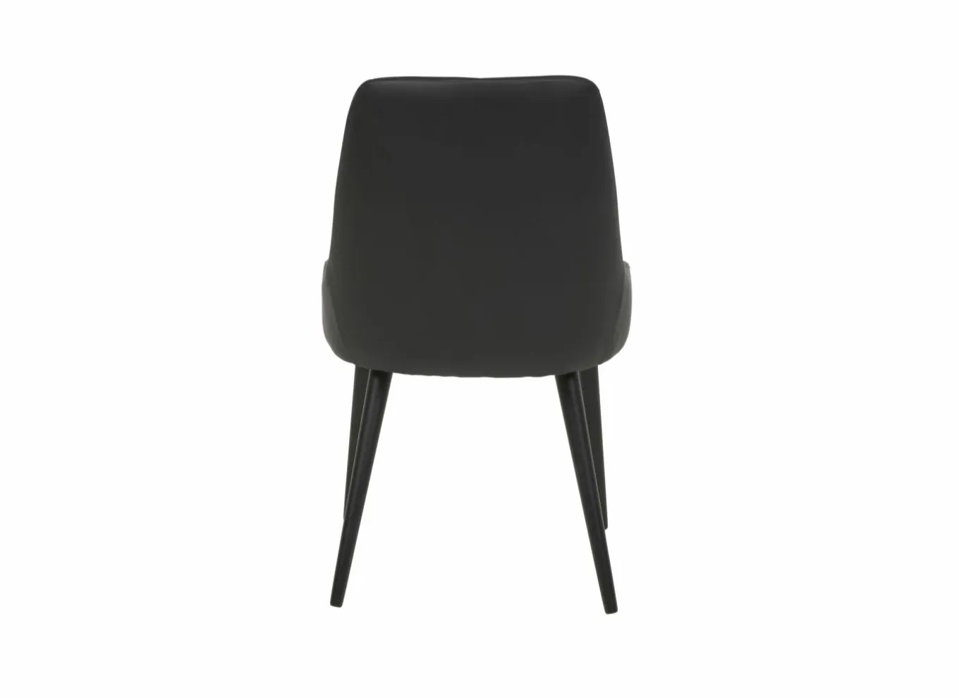 Bezoekersstoel|Eetkamerstoelen|Stoel 52,5x60x86cm - lederlook - zwart