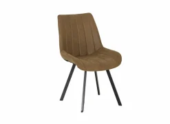 Stoel 54x59x86cm - microvezel - whisky- Eetkamerstoelen