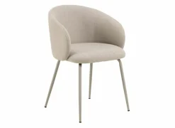 Stoel 55,5x55x79cm - stof - beige- Eetkamerstoelen