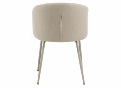 Stoel 55,5x55x79cm - stof - beige- Eetkamerstoelen