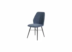 Stoel 45x50x91cm - stof - blauw- Eetkamerstoelen