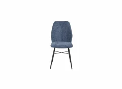 Stoel 45x50x91cm - stof - blauw- Eetkamerstoelen