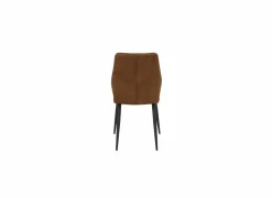Stoel 47x55x89cm - stof - cognac- Eetkamerstoelen