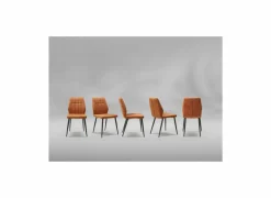 Stoel 47x55x89cm - stof - cognac- Eetkamerstoelen