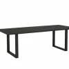 Tafel Aquilano 240x110cm - acacia massief & metaal - zwart- Keukentafels|Eettafels