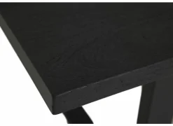 Tafel Aquilano 240x110cm - acacia massief & metaal - zwart- Keukentafels|Eettafels