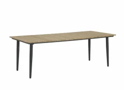 Tafel Brisk 220x100cm - teak massief & aluminium  - naturel- Keukentafels|Eettafels