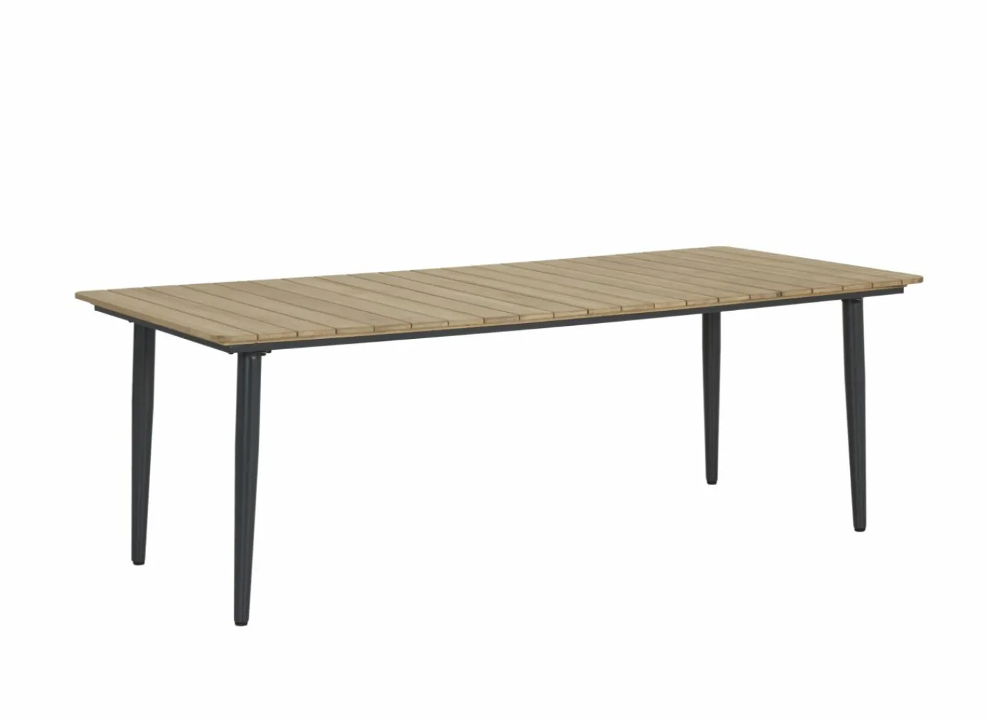 Tafel Brisk 220x100cm - teak massief & aluminium - naturel- Keukentafels|Eettafels