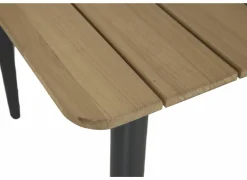 Tafel Brisk 220x100cm - teak massief & aluminium - naturel- Keukentafels|Eettafels