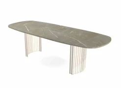 Perfecta Eettafels|Tafel Canvas 180/260x100cm - HPL - marmor lugano & sable