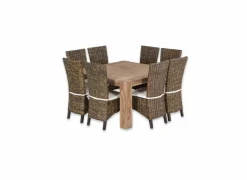 Eettafels|Tafel Carbone 140x140cm - sheesham massief - naturel