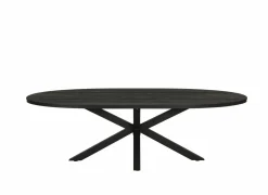 Tafel Mauri 250x128cm - eik massief - zwart- Keukentafels|Eettafels