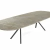 Perfecta Eettafels|Tafel Onyx  220/300x120cm - HPL - marmor lugano & antraciet