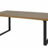 Tafel Samuel 200x95cm - decor - denver eik & zwart- Keukentafels|Eettafels