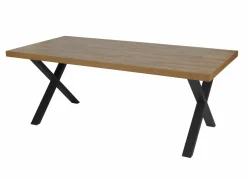 Keukentafels|Eettafels|Tafel Samuel 200x95cm - decor - denver eik & zwart