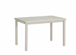 Eettafels|Tafel Vienna 120/200x80cm - decor - carrara creamy