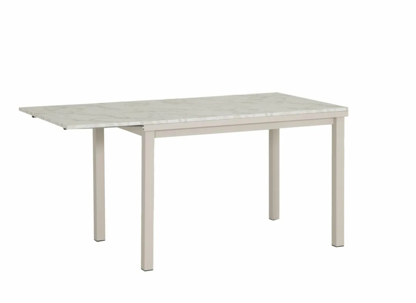 Eettafels|Tafel Vienna 120/200x80cm - decor - carrara creamy