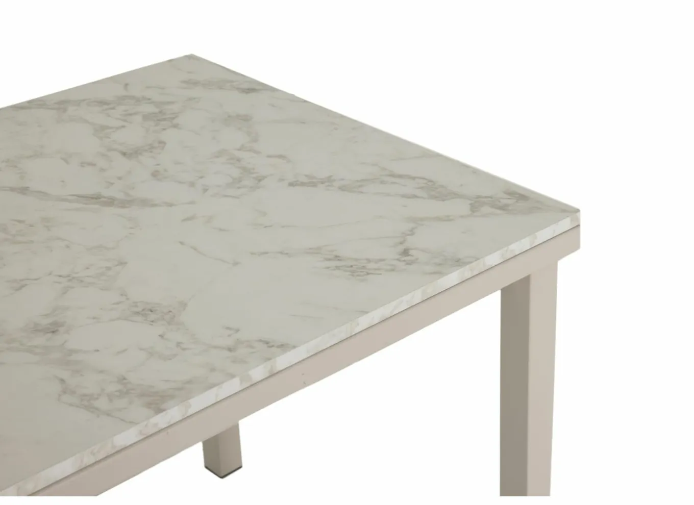 Eettafels|Tafel Vienna 120/200x80cm - decor - carrara creamy