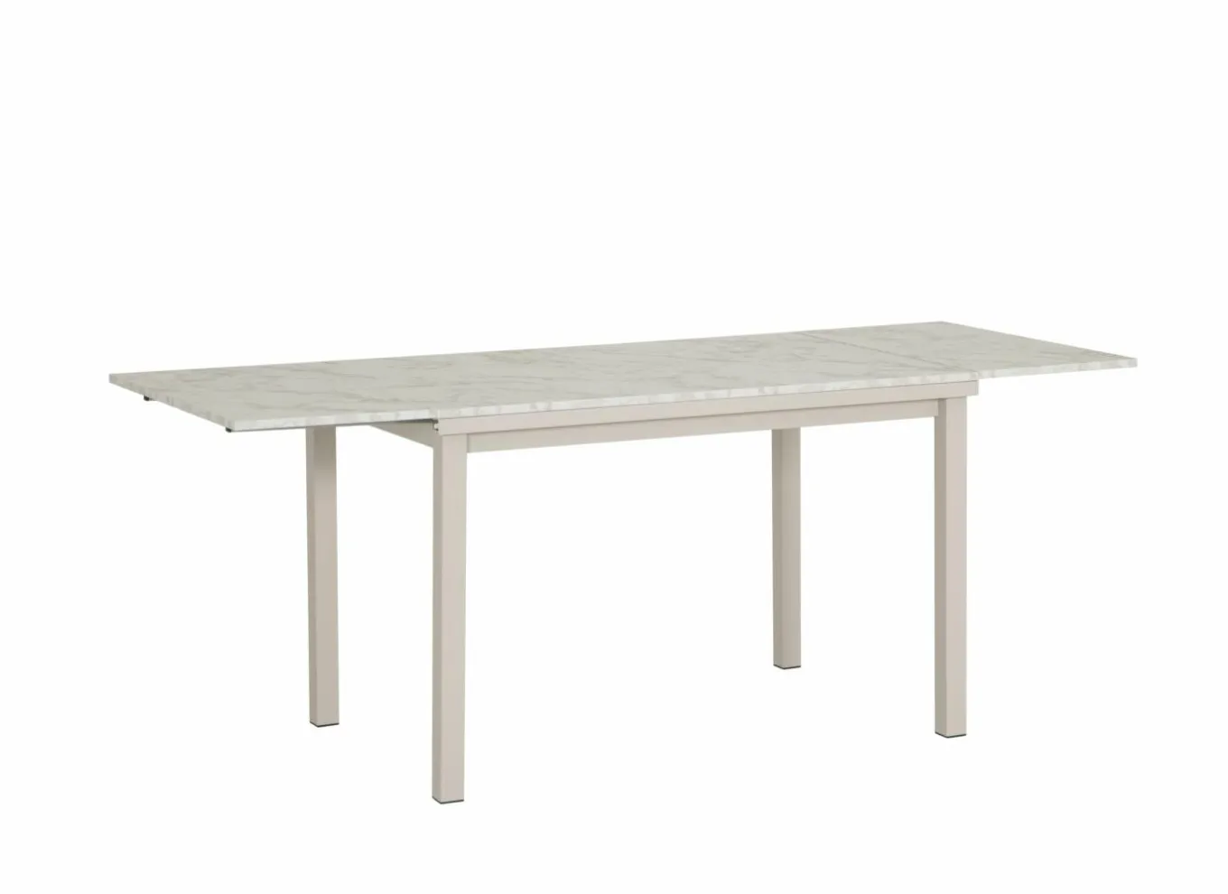 Eettafels|Tafel Vienna 120/200x80cm - decor - carrara creamy