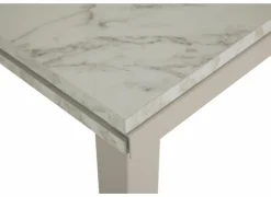 Eettafels|Tafel Vienna 120/200x80cm - decor - carrara creamy