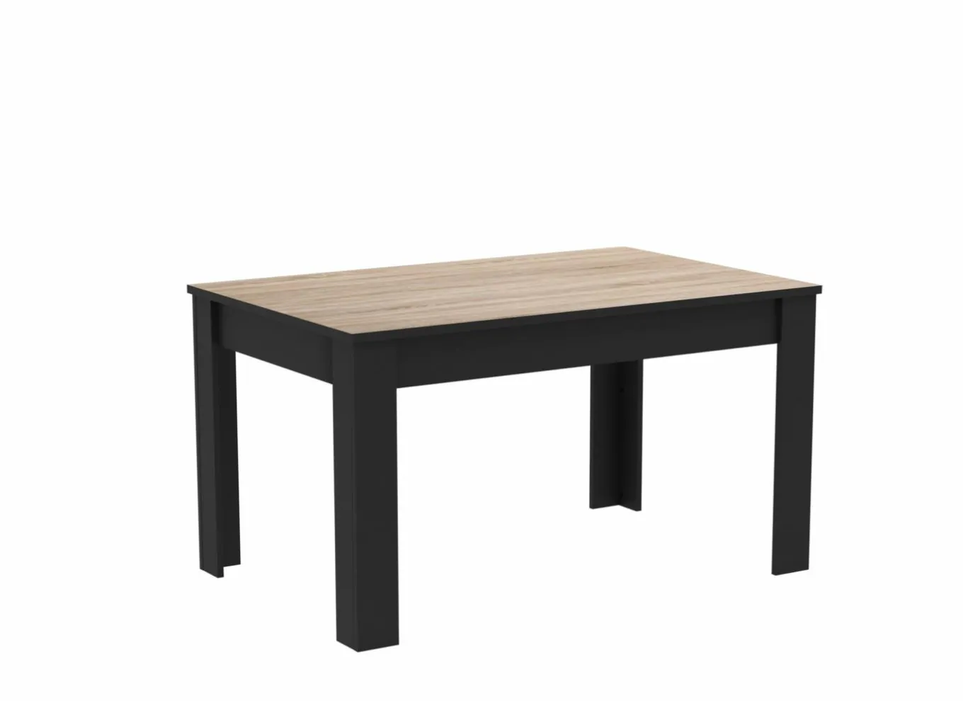 Demeyere Keukentafels|Eettafels|Tafel Wayne 140x90cm - decor - eik & zwart