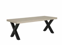 Tafel 226x100cm - decor - natuurlijke olm- Eettafels