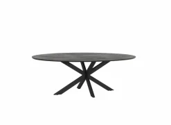 Keukentafels|Eettafels|Tafel 230x110cm - eik massief - oak black sky