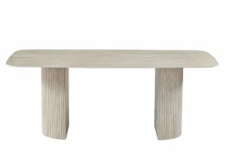 Eettafels|Tafel 200x100cm - keramiek - beige travertin look