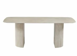 Eettafels|Tafel 200x100cm - keramiek - beige travertin look