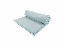 Cosy & Trendy Tafelkleed Franjes 140x250cm - katoen - lichtblauw- Tafellakens