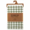 Tiseco Tafelkleed Gingham 150x300cm - katoen - olijfgroen- Tafellakens