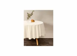 Tafelkleed Myrna Ø180cm - katoen - ivoor- Tafellakens