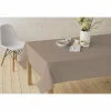 Tafellakens|Tafelkleed Nap D'Eco 180x180cm - polyester & katoen - beige & bruin