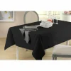 Tafellakens|Tafelkleed 150x150cm - polyester & katoen - zwart