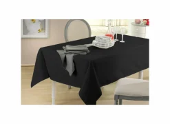 Tafelkleed 150x260cm - polyester & katoen - zwart- Tafellakens
