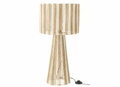 Tafellamp E27 H69cm - papier - wit & naturel- Tafellampen