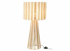 Tafellamp E27 H69cm - papier - wit & naturel- Tafellampen