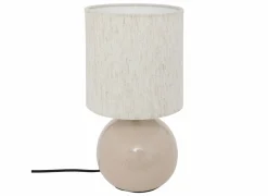 Tafellampen|Tafellamp Gaia Ø15,2xH28cm E14 - stoneware - beige