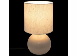 Tafellampen|Tafellamp Gaia Ø15,2xH28cm E14 - stoneware - beige