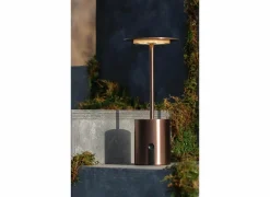 Tafellamp H20cm - aluminium - brons met herlaadbare batterij- Tafellampen