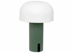 Tafellampen|Tafellamp Jany Outdoor Ø15xH22cm - kunststof - groen met USB