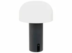 Tafellamp Jany Outdoor Ø15xH22cm - kunststof - zwart met USB- Tafellampen