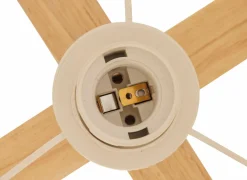 Tafellamp Rafa Ø18xH37cm - hevea & PVC - beige & naturel- Tafellampen