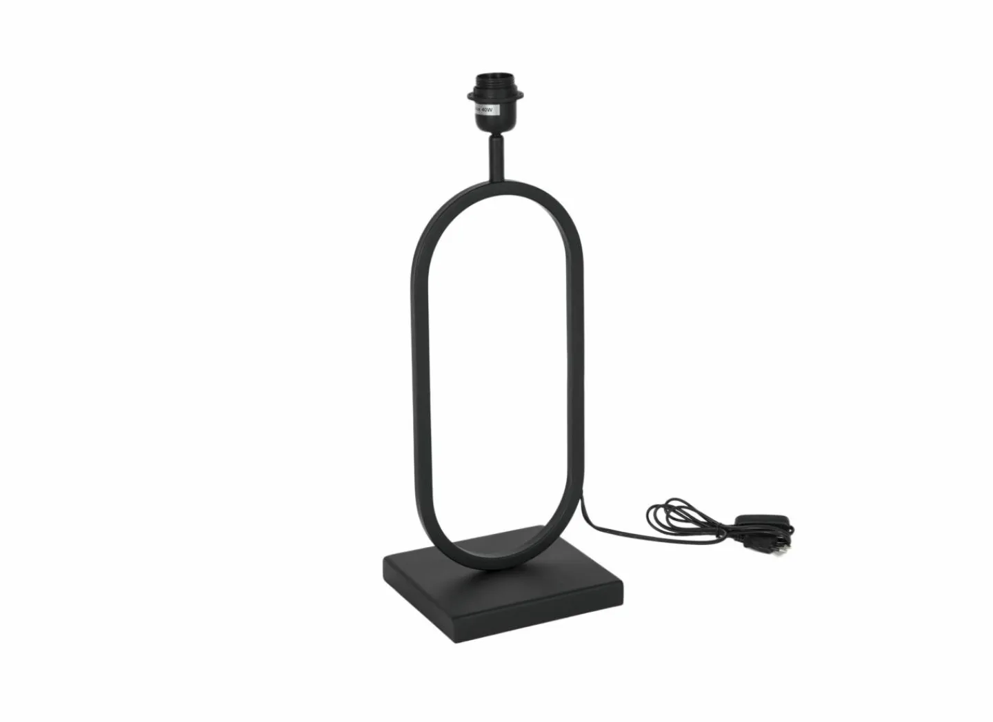 Tafellamp Rico E27 H53cm - metaal - zwart- Tafellampen