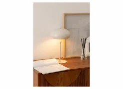 Tafellamp Savio E14 H38cm - glas/staal - beige- Tafellampen