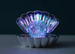 Tafellamp Shell kunststof - zilver- Kinderdecoratie|Decoratieve Accessoires