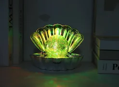 Tafellamp Shell kunststof - zilver- Kinderdecoratie|Decoratieve Accessoires