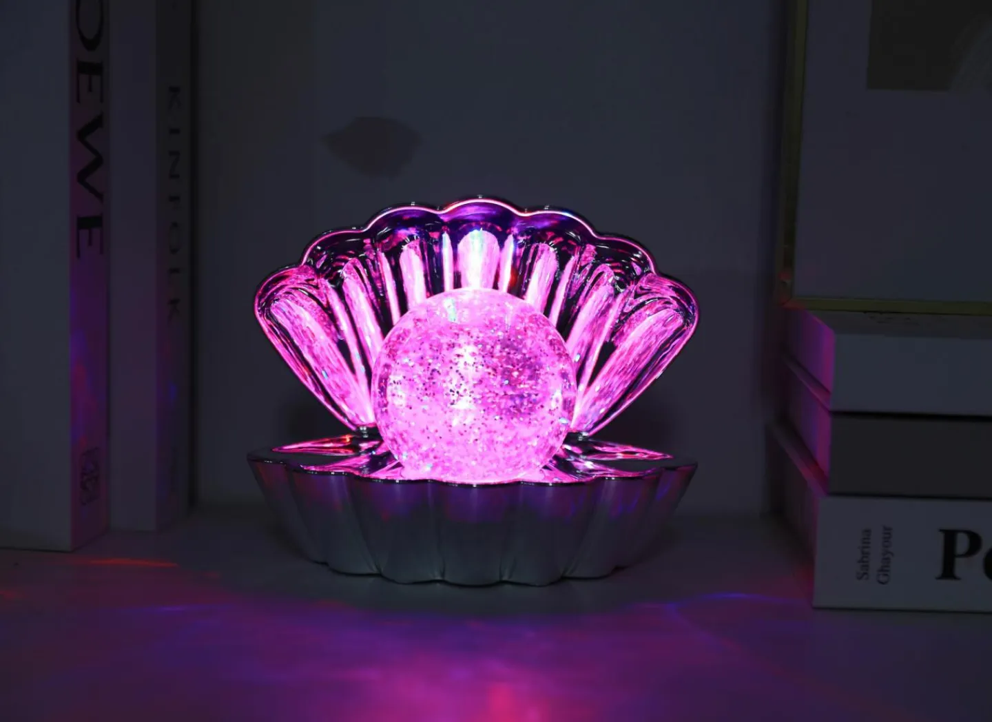 Tafellamp Shell kunststof - zilver- Kinderdecoratie|Decoratieve Accessoires